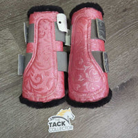 Closed Boots, Fleece Lined, velcro *xc, clean, mnr stains?dirt, rubs, hair & scuffs
