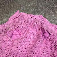 Crochet Ear Bonnet Fly Veil, 2x Bling *vgc/gc, clean, stains, loose & missing blings
