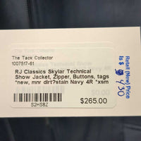Technical Show Jacket, Zipper, Buttons, tags *new, mnr dirt?stain
