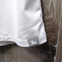 SS 1/4 Zip Show Shirt, snap collar *vgc, clean, mnr stains
