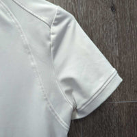SS 1/4 Zip Show Shirt, snap collar *vgc, clean, mnr stains
