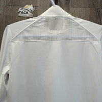 LS Sun Show Shirt, snap collar,1/4 Zip Up, Mesh Sleeves & Back *xc, v.mnr stain

