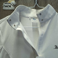 LS Sun Show Shirt, snap collar, 1/4 Zip Up, Mesh Sleeves *vgc/xc, older?, seam puckers
