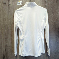 LS Sun Show Shirt, snap collar, 1/4 Zip Up, Mesh Sleeves *vgc/xc, older?, seam puckers
