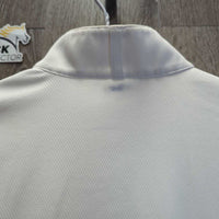 LS Sun Show Shirt, snap collar, 1/4 Zip Up, Mesh Sleeves *vgc/xc, older?, seam puckers
