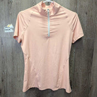SS Polo Shirt, 1/4 Zip Up *vgc/xc, clean, v.mnr stains

