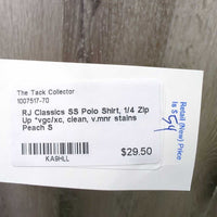 SS Polo Shirt, 1/4 Zip Up *vgc/xc, clean, v.mnr stains
