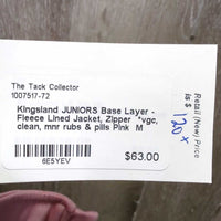 JUNIORS Base Layer - Fleece Lined Jacket, Zipper *vgc, clean, mnr rubs & pills
