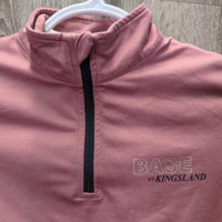 SS Base Layer Polo Shirt/, 1/4 Zip Up *gc, mnr stains, rubs, linty & pills
