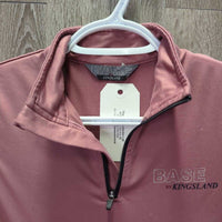 SS Base Layer Polo Shirt/, 1/4 Zip Up *gc, mnr stains, rubs, linty & pills
