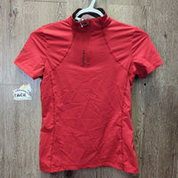"Classique" SS Polo Shirt, 1/4 Zip Up *xc, puckered seams?shrunk
