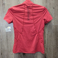 "Classique" SS Polo Shirt, 1/4 Zip Up *xc, puckered seams?shrunk
