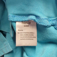 JUNIORS SS Polo Shirt, 1/4 Zip Up *gc, seam puckers, mnr faded
