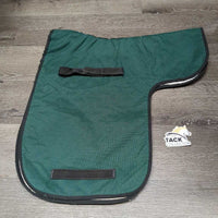 Thin Shimmable Nylon & Cotton Fitted Dressage Saddle Pad *gc/fair, v.pilly, v.rubbed, dingy, stained, older
