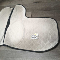 Thin Shimmable Nylon & Cotton Fitted Dressage Saddle Pad *gc/fair, v.pilly, v.rubbed, dingy, stained, older
