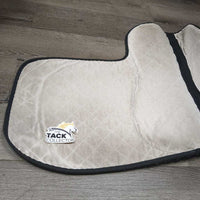 Thin Shimmable Nylon & Cotton Fitted Dressage Saddle Pad *gc/fair, v.pilly, v.rubbed, dingy, stained, older

