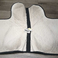 Thin Shimmable Nylon & Cotton Fitted Dressage Saddle Pad *gc/fair, v.pilly, v.rubbed, dingy, stained, older
