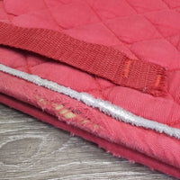 Quilt Jumper Saddle Pad, piping *gc/fair, dirt, faded, holey edges, pills, mnr film, rubs, hair
