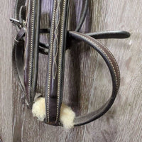FS Rsd Padded Figure 8 Noseband, Fleece *vgc, mnr dirt, rubs, film, creases, scraped edges
