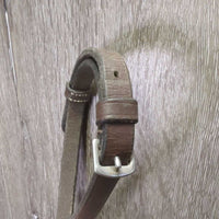 Flat Monocrown Figure 8 Noseband, Sheepskin, 2x Buckles *gc, scrapes, stiff, xholes, rubs, creases
