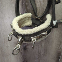 Nylon & Fleece Lungeing Cavesson *gc, dirty, dusty
