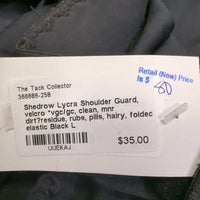 Lycra Shoulder Guard, velcro *vgc/gc, clean, mnr dirt?residue, rubs, pills, hairy, folded elastic
