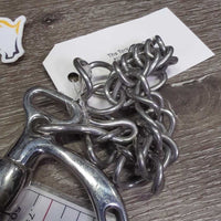 Low Port Mullen Mouth Kimberwick Bit, chain, hooks *vgc, clean, mnr rubs, scuffs & scratches
