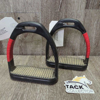 Plastic Stirrup Irons *gc, tape, dirty, scratches, scuffs
