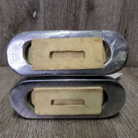 Hvy Stirrup Irons, grips *gc, rubs, scratches, stains, scuffs, discolored
