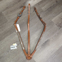 Headstall, Split Reins, Narrow Breastcollar, Laces *like new, mnr stains, rubs & scuffs, stiff
