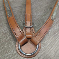 Headstall, Split Reins, Narrow Breastcollar, Laces *like new, mnr stains, rubs & scuffs, stiff
