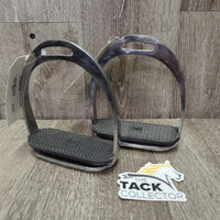 Flat Light Stirrup Irons, grips *vgc, mnr dirt, scrapes, rubs & scratches
