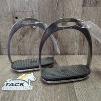 Flat Light Stirrup Irons, grips *vgc, mnr dirt, scrapes, rubs & scratches
