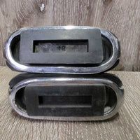 Flat Light Stirrup Irons, grips *vgc, mnr dirt, scrapes, rubs & scratches
