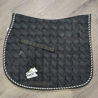 Thick Microsuede Quilt Jumper Saddle Pad, 1x piping *gc, clean, dusty, mnr residue, dirt
