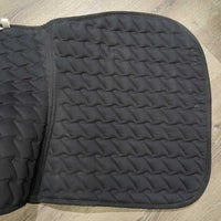 Thick Microsuede Quilt Jumper Saddle Pad, 1x piping *gc, clean, dusty, mnr residue, dirt
