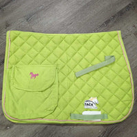 Thick Quilt Jumper Pad, 2x pockets, 1x piping *gc/fair, clean, pills, stains, mnr rubs, snags, hair, threads, repairs, faded
