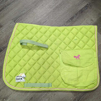 Thick Quilt Jumper Pad, 2x pockets, 1x piping *gc/fair, clean, pills, stains, mnr rubs, snags, hair, threads, repairs, faded
