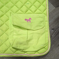 Thick Quilt Jumper Pad, 2x pockets, 1x piping *gc/fair, clean, pills, stains, mnr rubs, snags, hair, threads, repairs, faded
