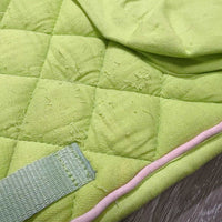 Thick Quilt Jumper Pad, 2x pockets, 1x piping *gc/fair, clean, pills, stains, mnr rubs, snags, hair, threads, repairs, faded
