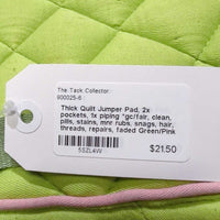 Thick Quilt Jumper Pad, 2x pockets, 1x piping *gc/fair, clean, pills, stains, mnr rubs, snags, hair, threads, repairs, faded
