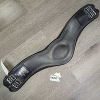 Thick Padded Anatomical Leather Short Girth *vgc/gc, clean, dusty, rubs, seams: mnr residue & hairy
