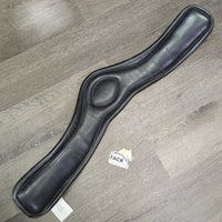 Thick Padded Anatomical Leather Short Girth *vgc/gc, clean, dusty, rubs, seams: mnr residue & hairy

