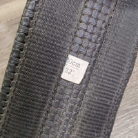 Nylon Web & Neoprene Short - Dressage Girth, els *gc/vgc, dirty, film, stains, hairy seams, older?
