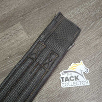 Nylon Web & Neoprene Short - Dressage Girth, els *gc/vgc, dirty, film, stains, hairy seams, older?
