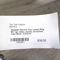 Narrow Hvy Loose Ring Bit *gc, clean, scuffs, scratches, rubs
