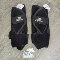 Closed Neoprene Boots, velcro *gc, clean, mnr hair, residue, dirty, rubs, edge frays, older
