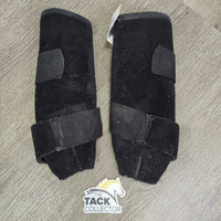 Closed Neoprene Boots, velcro *gc, clean, mnr hair, residue, dirty, rubs, edge frays, older
