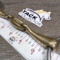 Med French Link Loose Ring Bit, center lozenge/bar *gc/fair, clean, scale, stains, residue, scrapes, scratches
