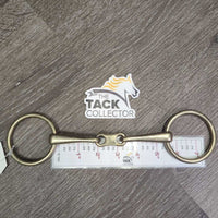 Thin Light French Link Loose Ring Bit, flat center bar *gc, clean, scuffs, rubs, chews, scratches, stains
